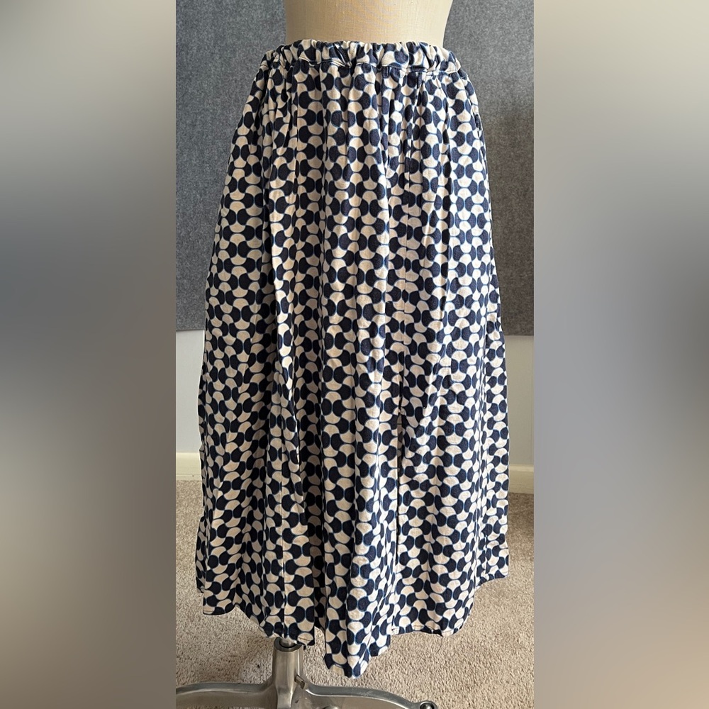 Blue Linen Crop and Skirt Matching Set - Picture 13 of 17